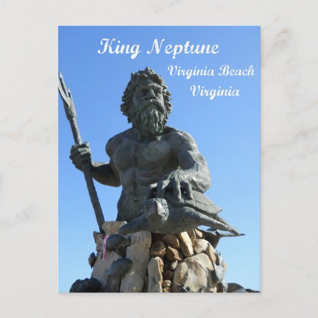 King Neptune, Virginia Beach, Virginia Postkarte (Vorderseite)