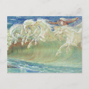 King Neptune's Horses On the Beach Postkarte