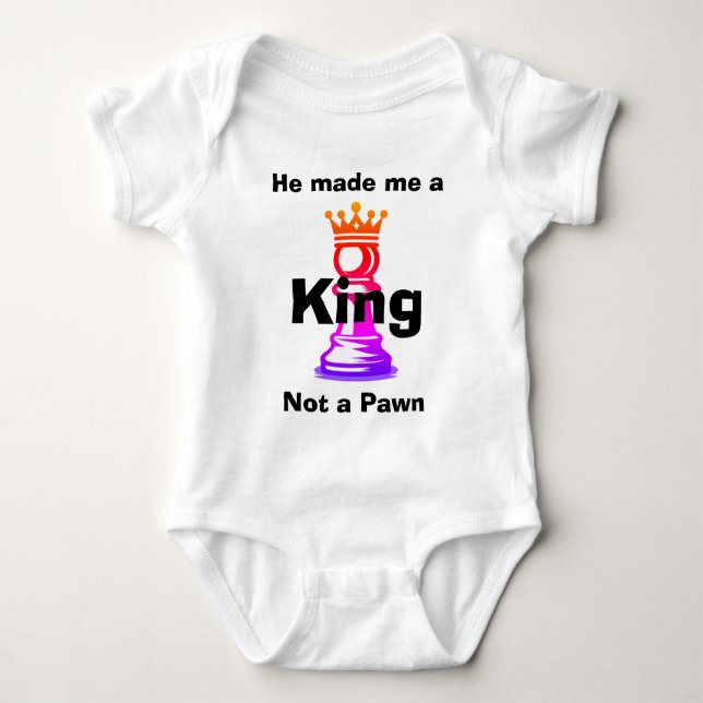 King Not Pawn Onsie Baby Strampler (Vorderseite)