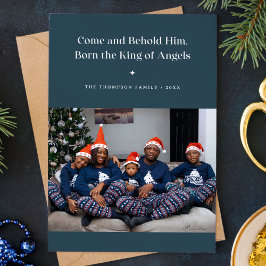 King of Angels Religious Christmas Photo Feiertagskarte