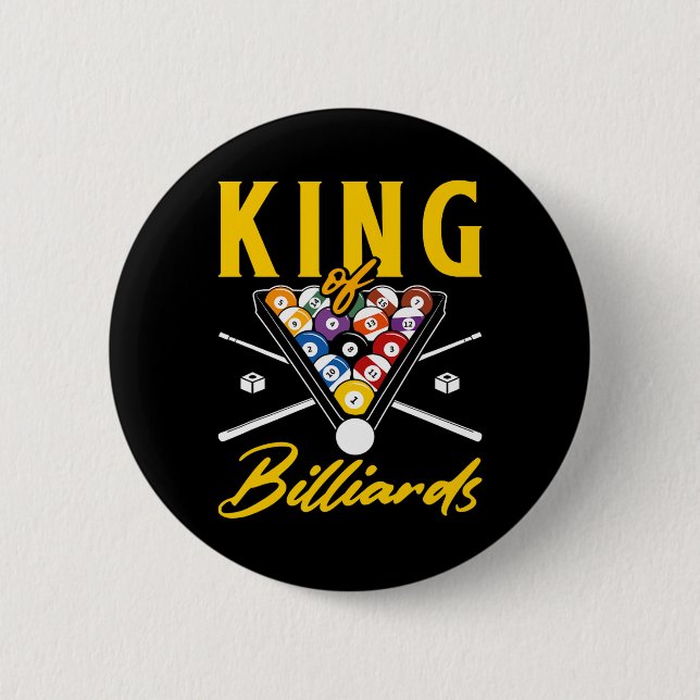 King of Billiards Pool Snooker Billard Racker Cue Button (Vorderseite)