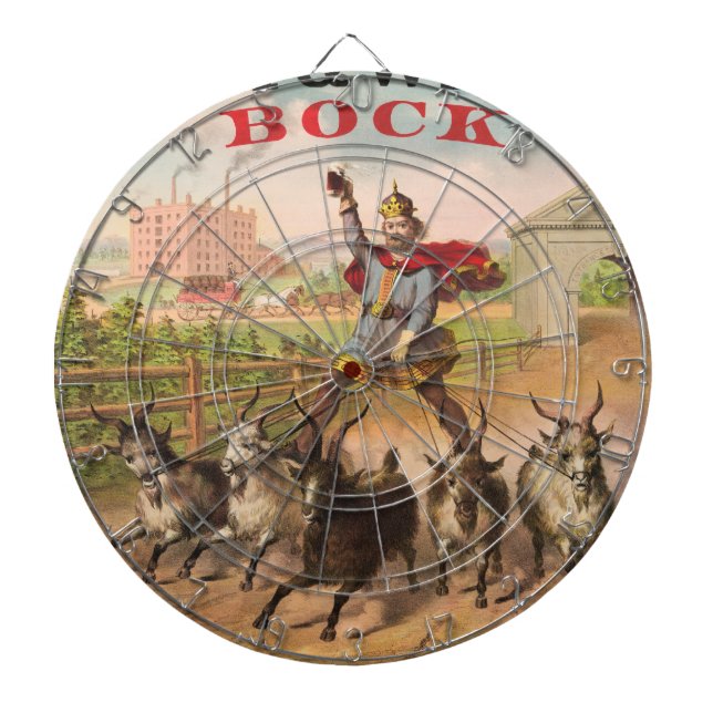 King of Bock Beer Riding ziegen Dartboard Dartscheibe (vorne)