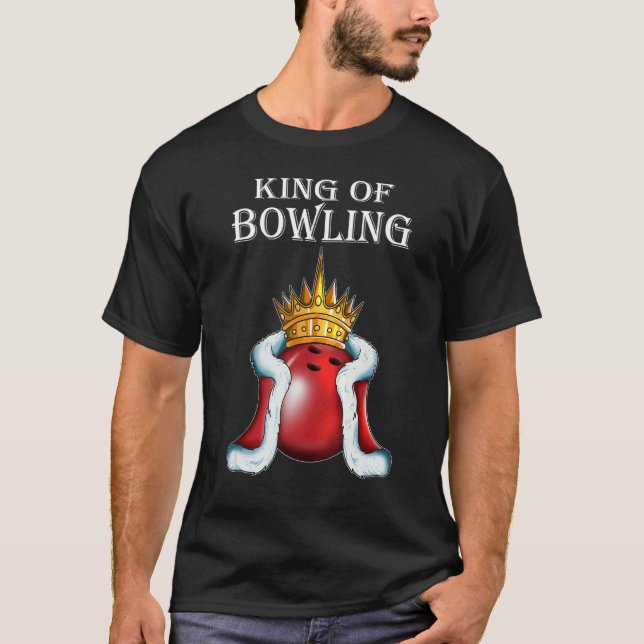 King Of Bowling Fan Young Man Bowler Bowling King T-Shirt (Vorderseite)