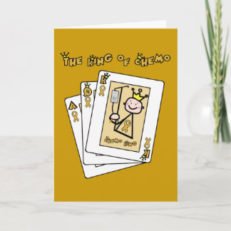 King of Chemo - Childhood Cancer Gold Ribbon Karte