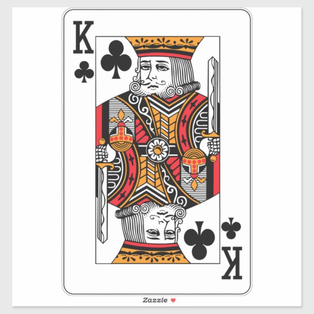 King of Clubs Aufkleber (Blatt)
