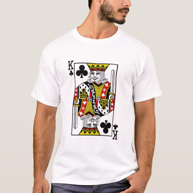 King of Clubs Spielkarten T-Shirt (Vorderseite)