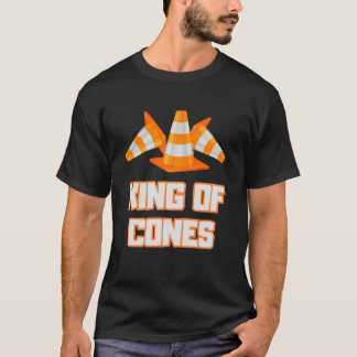 King of Cones Funny Traffic Cone Safety T-Shirt