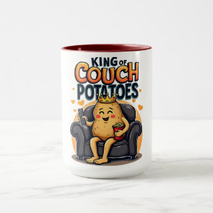 King of Couch Potato - Funny Lazy Potato Tasse
