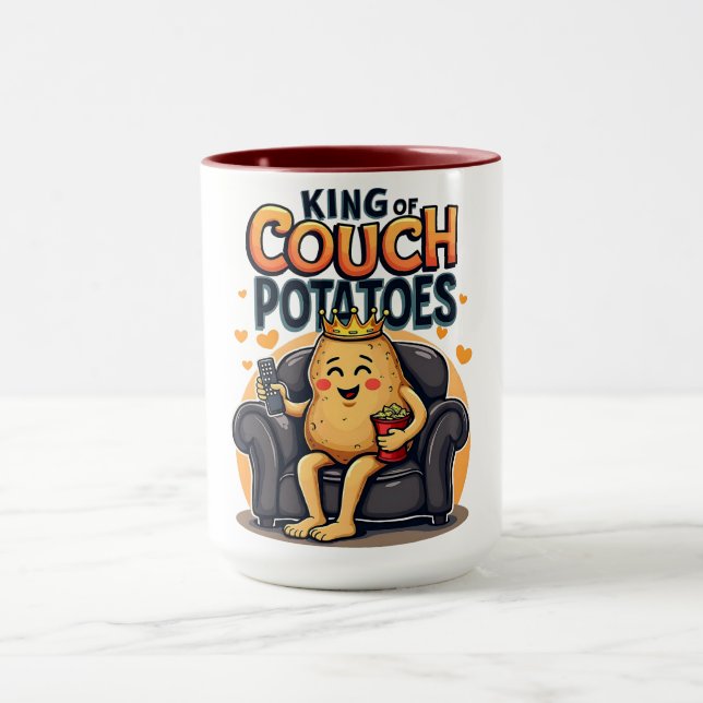 King of Couch Potato - Funny Lazy Potato Tasse (Zentrum)