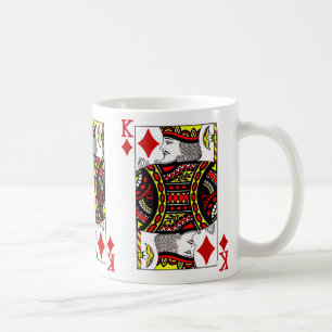 King of Diamonds Playing Card Tasse