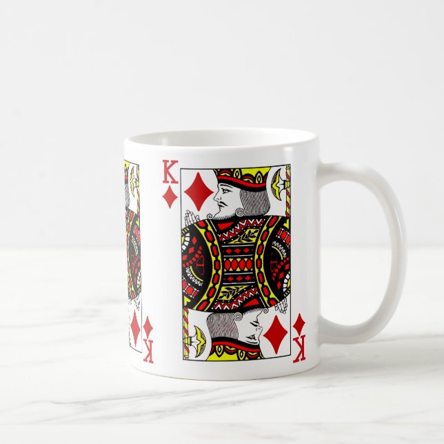 King of Diamonds Playing Card Tasse (Rechts)