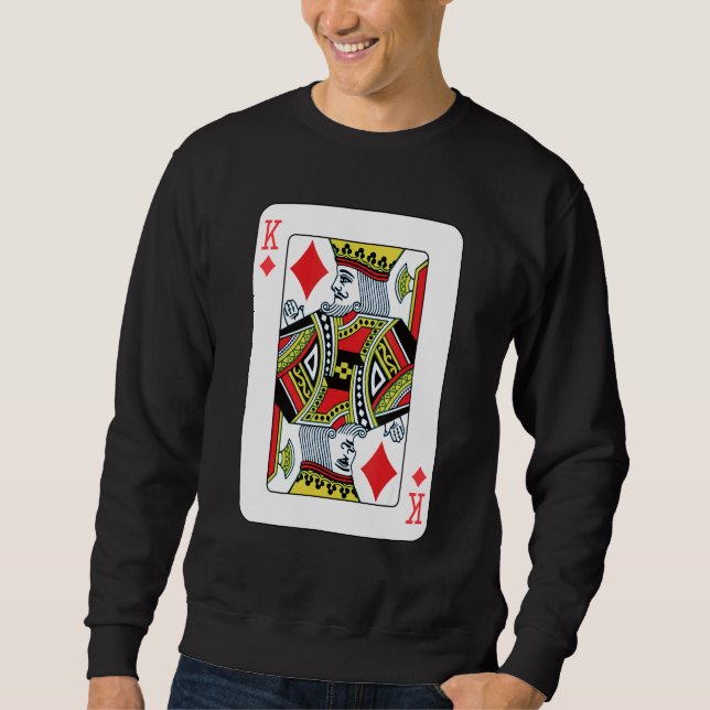 King of Diamonds spielend Poker Sweatshirt (Vorderseite)