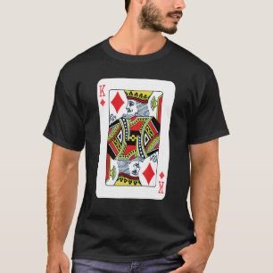 King of Diamonds spielend Poker T-Shirt