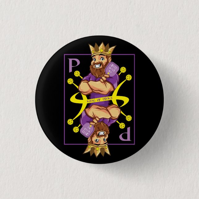 👑 King of dinks - Pickleball Button (Vorderseite)