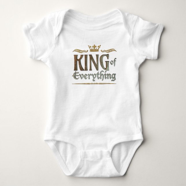 KING of Everything - Grand Medieval Royal Crown Baby Strampler (Vorderseite)