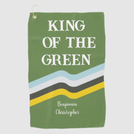 King of Green bunt Streifen grüner individuelle Na Golfhandtuch