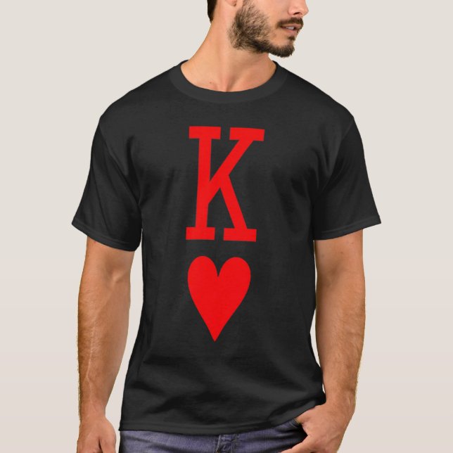 King Of Hearts And Queen Of Hearts Couples Matchin T-Shirt (Vorderseite)