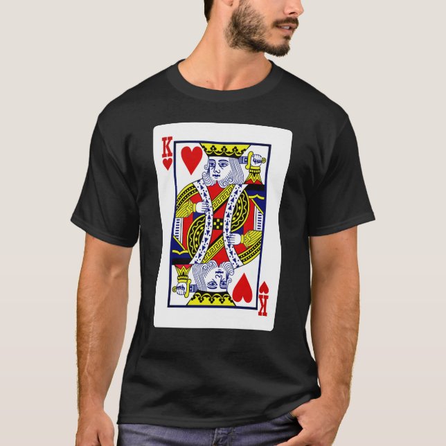 King of Hearts aus dem traditionellen Kartenspiel T-Shirt (Vorderseite)