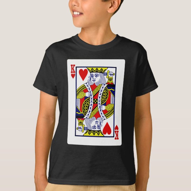 King of Hearts aus traditionellem Kartenspiel T-Sh T-Shirt (Vorderseite)