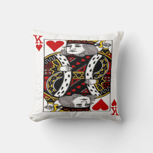 King of Hearts Cards dekorative Throw Kissen