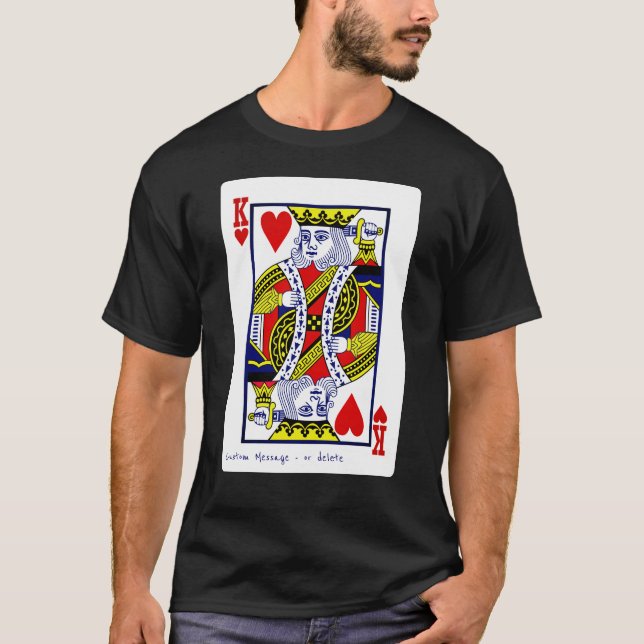 King of Hearts Deck Card T-Shirt (Vorderseite)