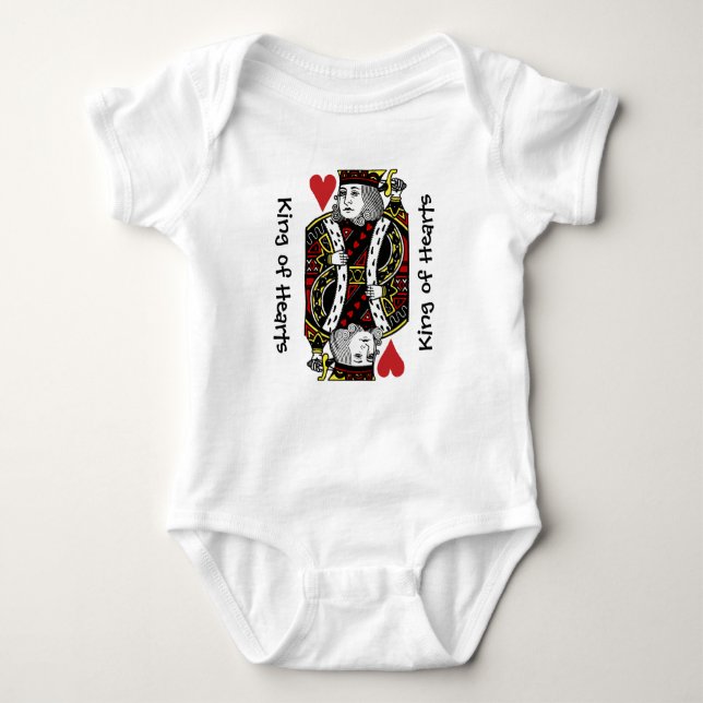 King of Hearts Design Baby Clothing Baby Strampler (Vorderseite)