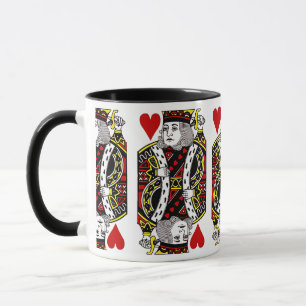 King of Hearts Design Coffee Tasse