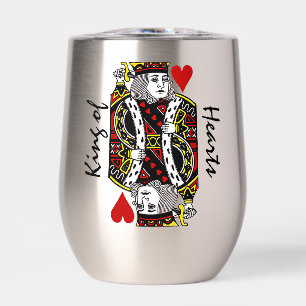 King of Hearts Design Thermal Wine Tumbler