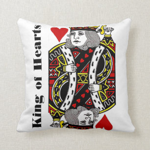 King of Hearts Design Throw Kissen