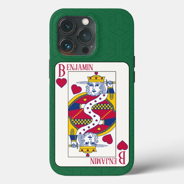 King of Hearts Individuelle Name Spielkarte Case-Mate iPhone Hülle (Rückseite)