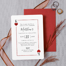 King of Hearts Las Vegas Bachelor Party Einladung