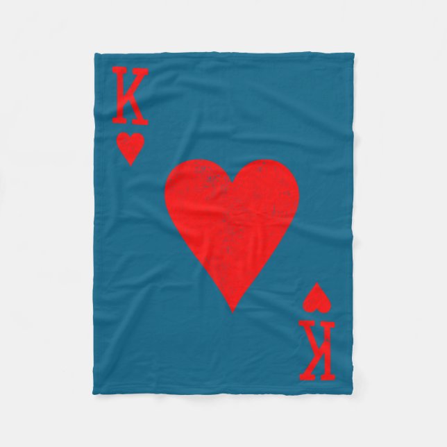 King Of Hearts Matching Couple Saint Valentine's D Fleecedecke (Vorderseite)