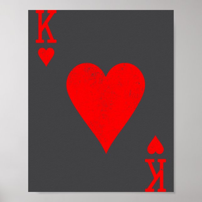 King Of Hearts Matching Couple Saint Valentine's D Poster (Vorne)
