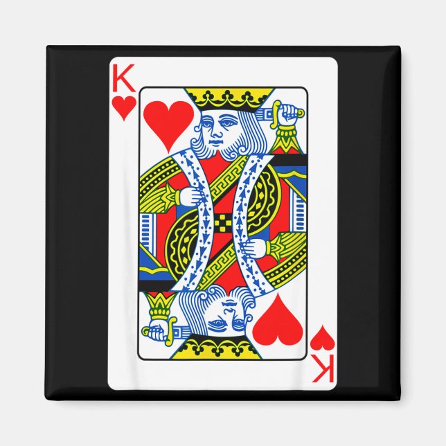King Of Hearts Playing Card Valentine Costume  Magnet (Vorne)