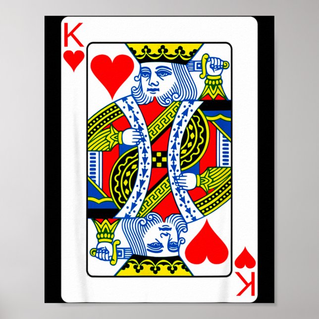 King Of Hearts Playing Card Valentine Costume  Poster (Vorne)