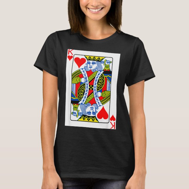 King Of Hearts Playing Card Valentine Costume  T-Shirt (Vorderseite)