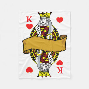 King of Hearts Playing Cards Halloween-Kostüm Shi Fleecedecke