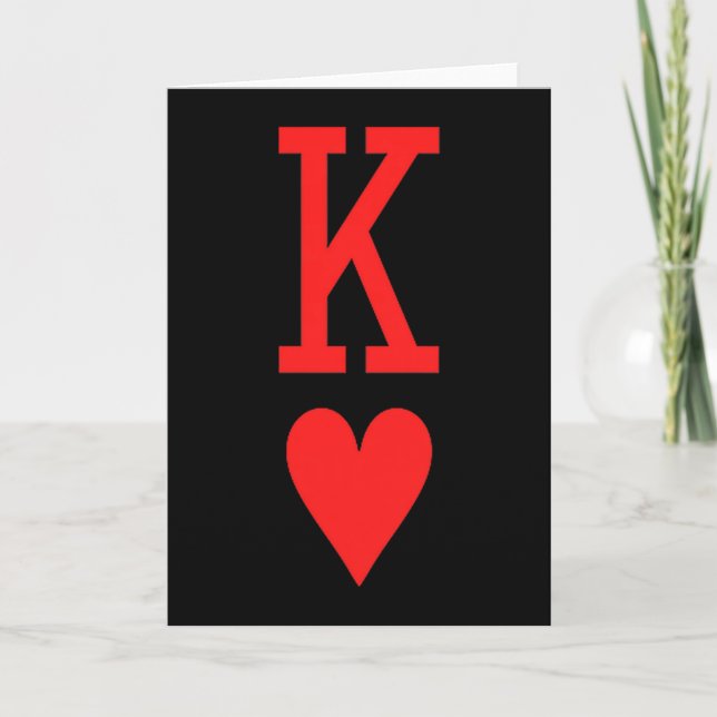 King Of Hearts Queen Of Hearts Couples Matching Me Karte (Vorderseite)