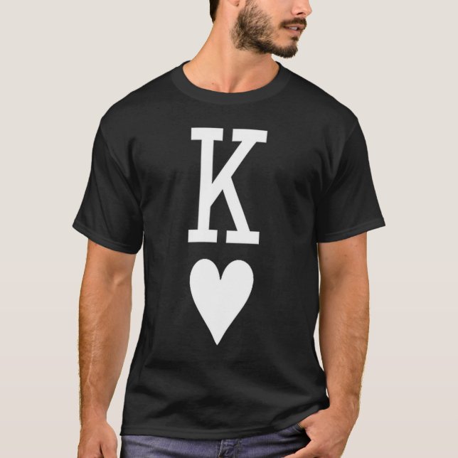 King Of Hearts Queen Of Hearts Couples Matching Me T-Shirt (Vorderseite)