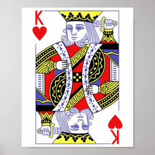 King of Hearts Royal Flush Halloween Playi Poster