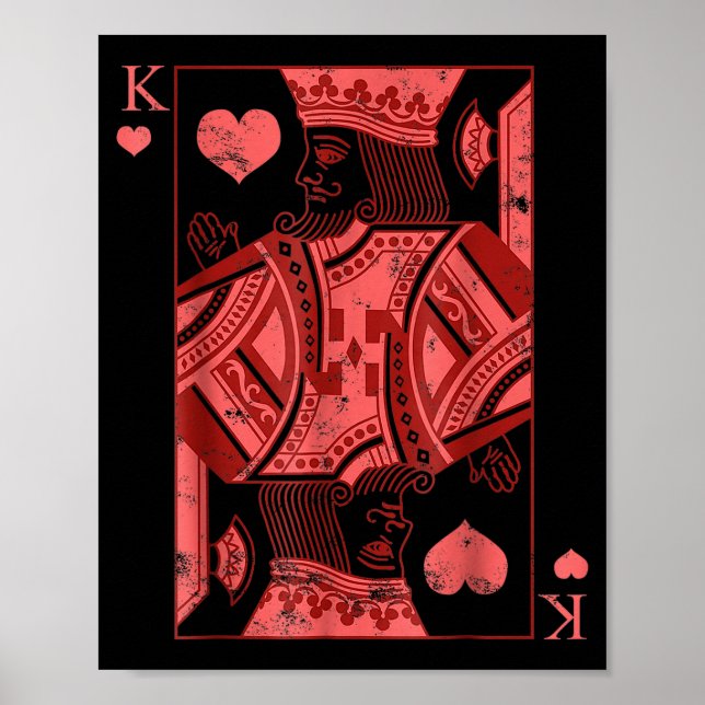 King Of Hearts Valentines Day Cool V-day Couple Ma Poster (Vorne)
