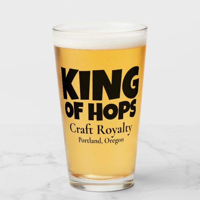 King of Hops - Kunsthandwerk - Custom Staat City Glas (Vorne (Gefüllt))
