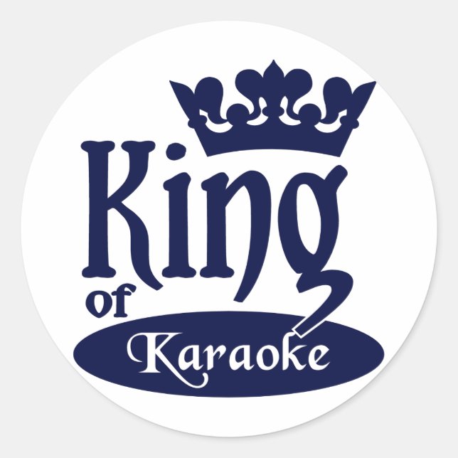 King of Karaoke Aufkleber (Vorderseite)