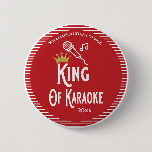 King of Karaoke Gesangswettbewerb Rot Button