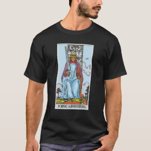 King of Schwerter Tarot Card okkult glaubt Divinat T-Shirt
