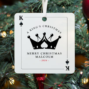 King of Spades Casino Poker Ornament Aus Metall