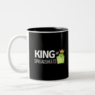 King of Spreadsheets Zwei-Tone-Kaffee-Tasse Zweifarbige Tasse