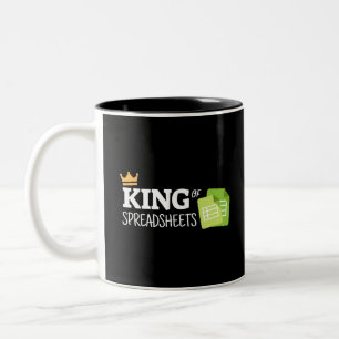 King of Spreadsheets Zwei-Tone-Kaffee-Tasse Zweifarbige Tasse