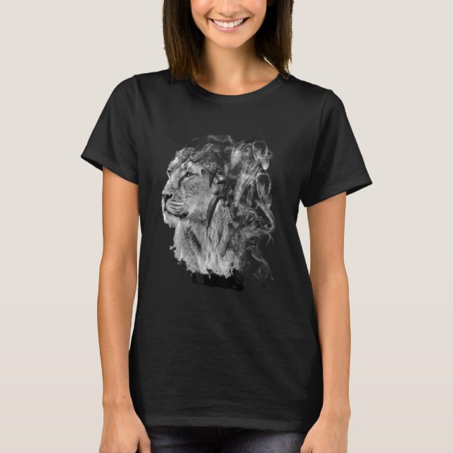 King of the Animals Grafik Löwen Afrika Pred T-Shirt (Vorderseite)