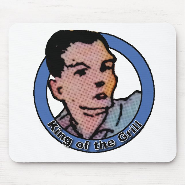 King of the Barbeque Grill Vintager Cartoon Mousepad (Vorne)